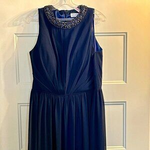 ✨ IEENA for Mac Duggal Navy Embellished Gown - Size 14 - Worn Once, Like New! ✨